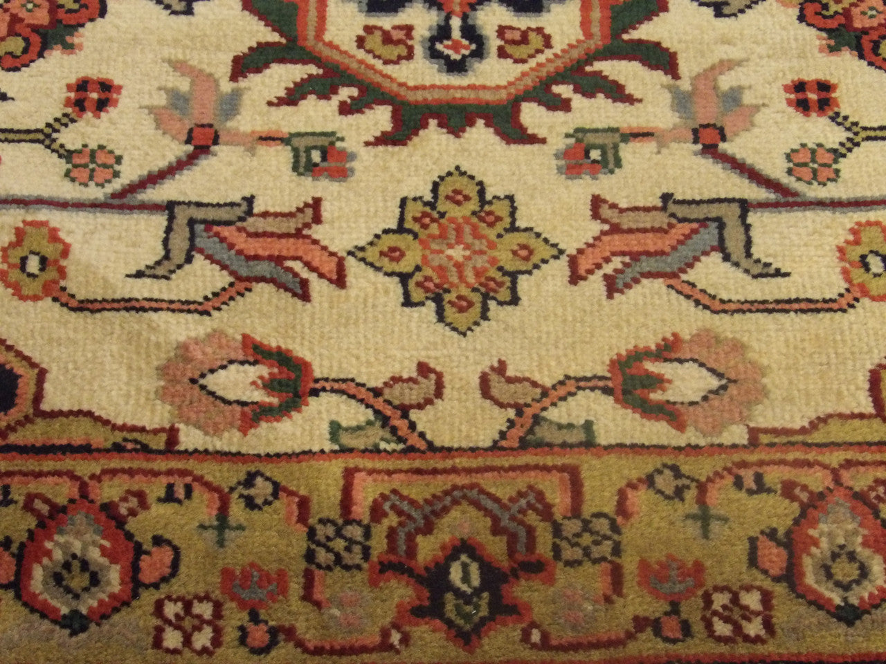 Turkish Weave Ziegler rug border detail