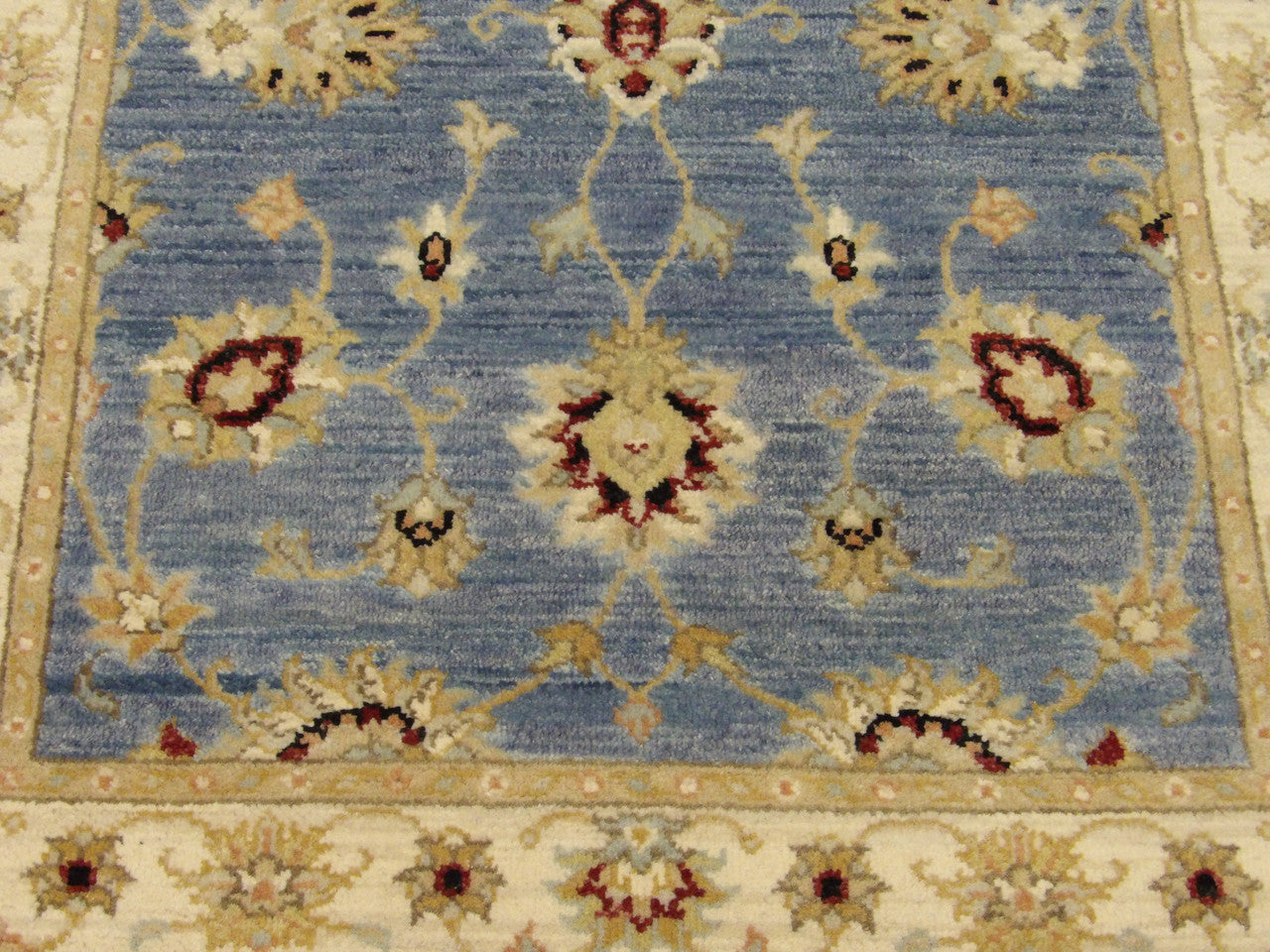 Kashan Traditional hand-knotted wool runner in Beige, 2'6" x 13'7", SKU W1163