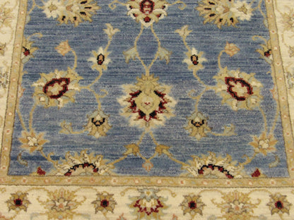 Kashan Traditional hand-knotted wool runner in Beige, 2'6" x 13'7", SKU W1163