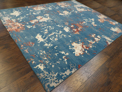 Full view of transitional abstract rug