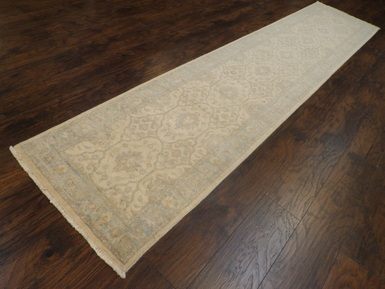 Oushak pattern detail, wash finish