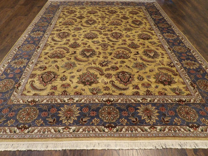 Close-up of wool pile, Gold & Purple rug