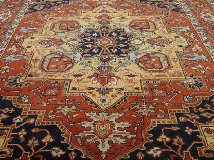 Back of Tribal Sherapi hand-knotted rug