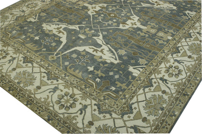 Back of Oushak Ziegler hand-knotted rug