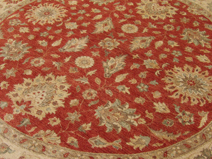 Back of Oushak hand-knotted rug