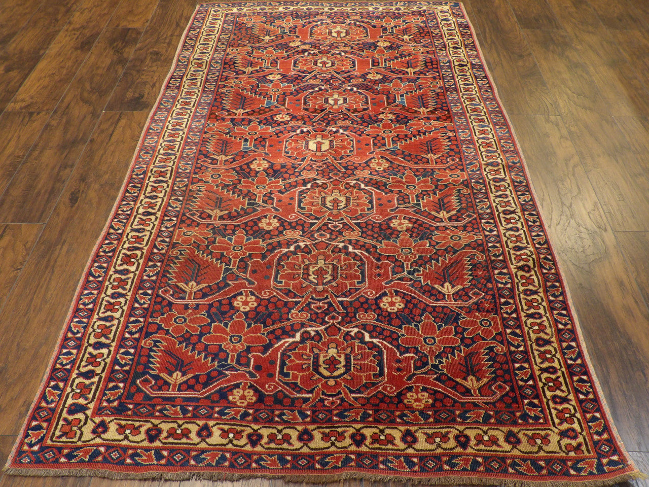 Turkish Shirvan rug corner detail