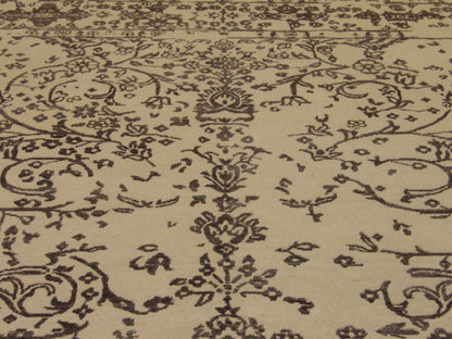 Back of Transitional Broken Design hand-knotted rug