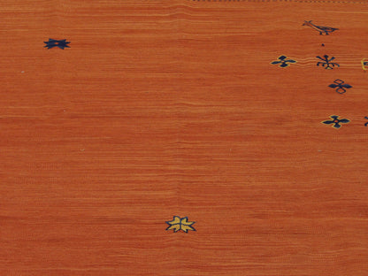 Back of tribal kilim hand-knotted rug