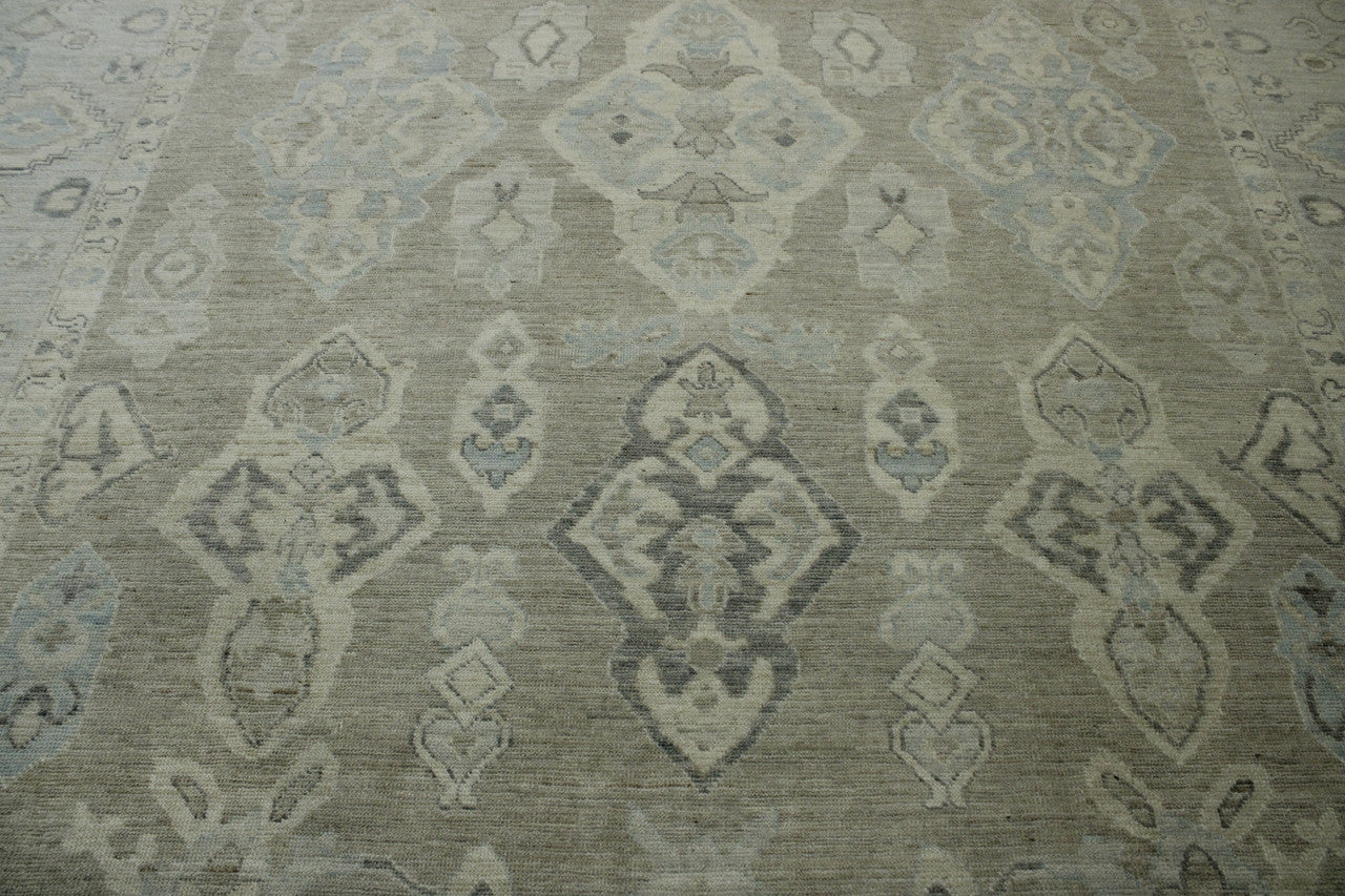 Close-up of wool pile, Blue & Gray rug