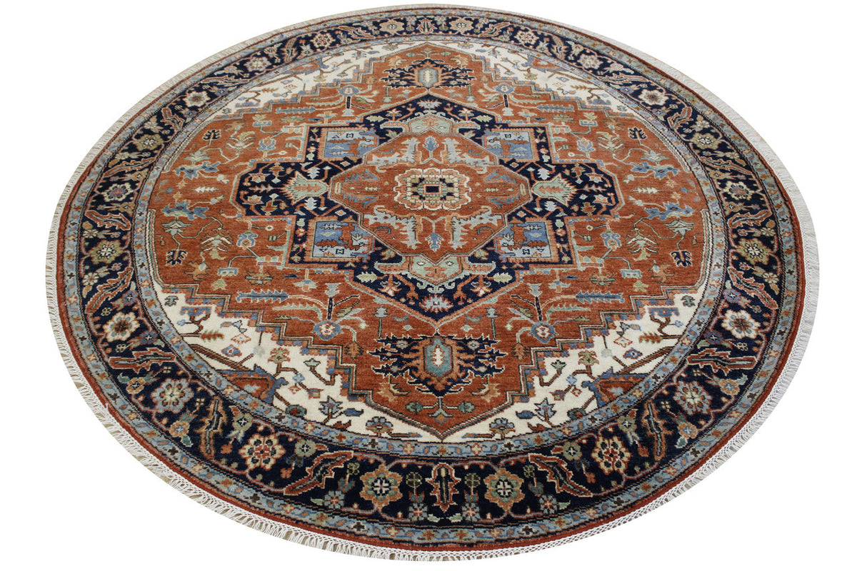 Tribal Fine Sherapi rug border detail