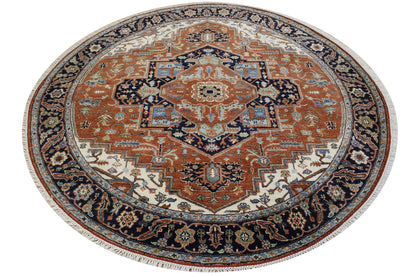 Tribal Fine Sherapi rug border detail