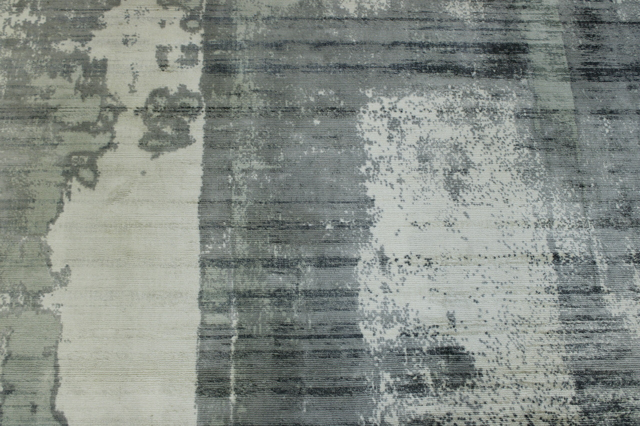 Back of Modern Abstract Design hand-knotted rug