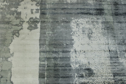 Back of Modern Abstract Design hand-knotted rug