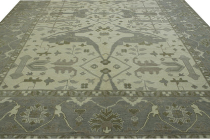 Oushak Ziegler rug corner detail