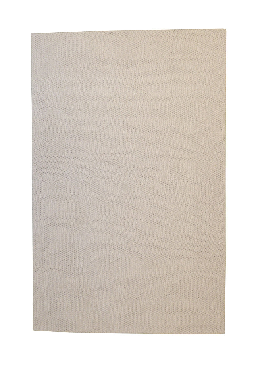 Modern Braided Plain Design hand-knotted wool rug in White, full view