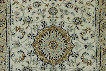 Beige Traditional Fine Nain rug in room setting