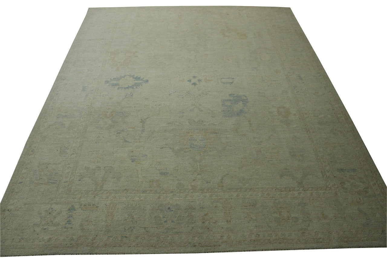 Close-up of wool pile, Blue & Gray rug