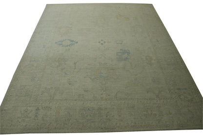 Close-up of wool pile, Blue & Gray rug