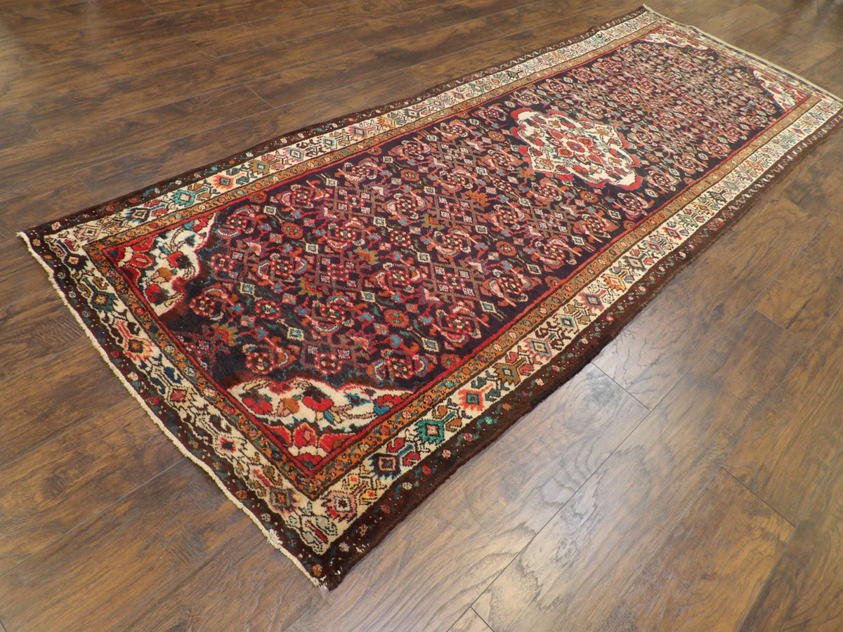 Full view of Antique Persian Hamadan rug