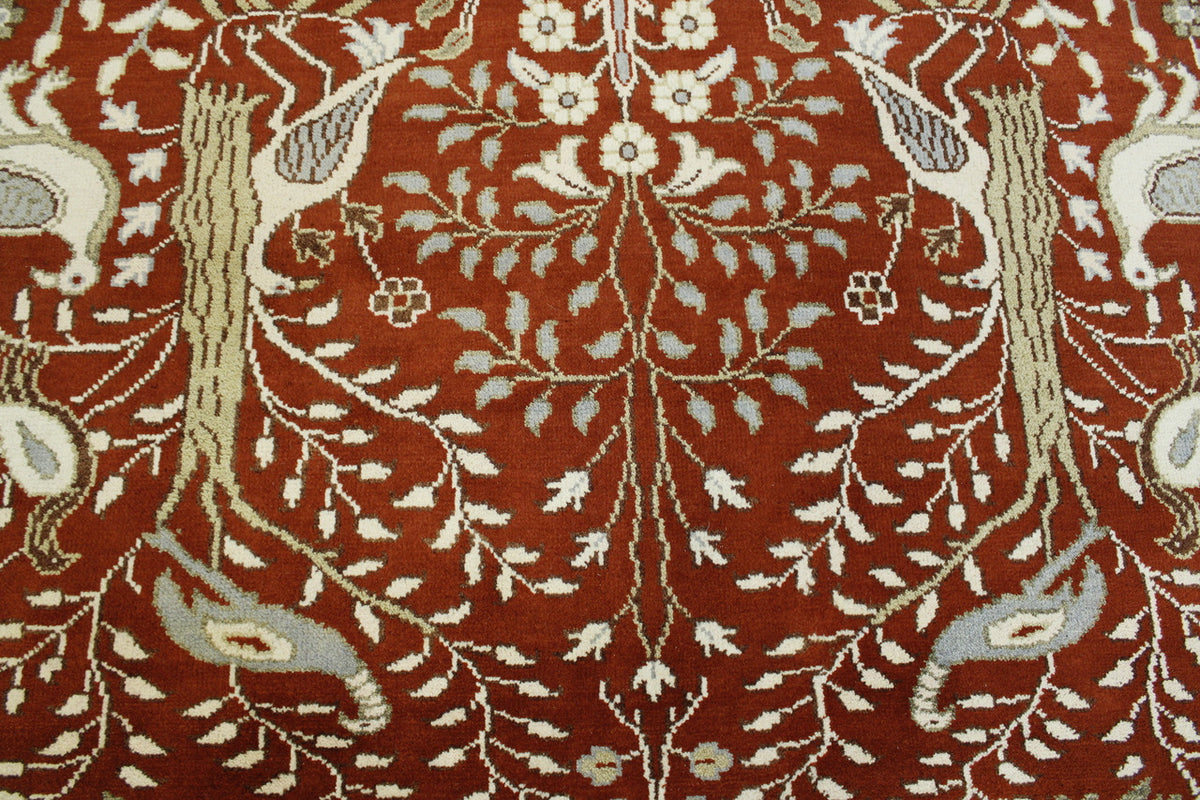 Back of Tribal Ziegler hand-knotted rug