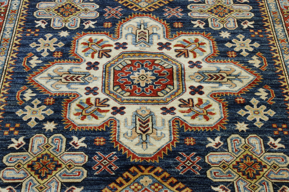 Full view of Tribal Super Fine Kazak rug