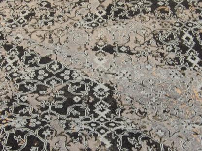 Back of transitional hand-knotted rug