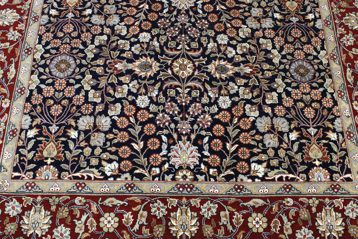 Back of Traditional Fine Heraki hand-knotted rug