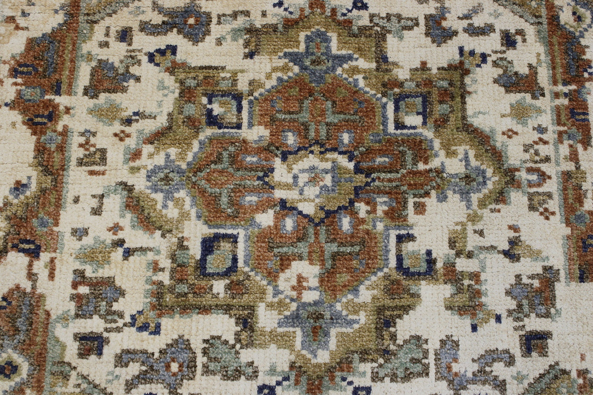 Transitional Abstract Broken Design rug corner detail