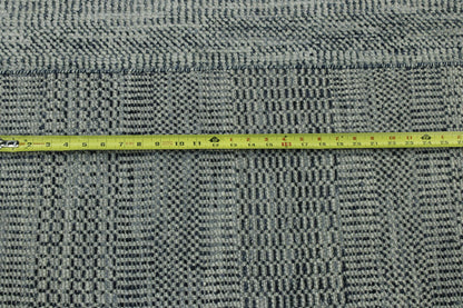 Close-up of wool pile, Blue & Gray rug