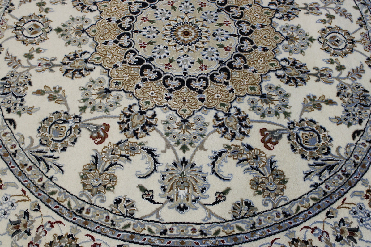 Traditional Indo Nain rug corner detail
