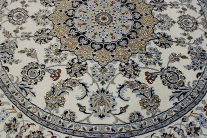 Traditional Indo Nain rug corner detail