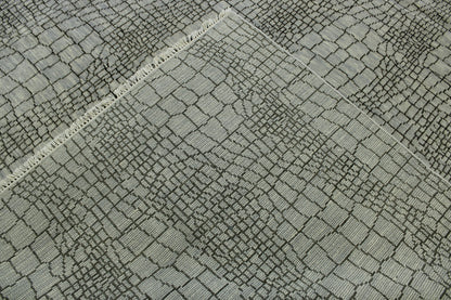 Back of Modern Jigjag Design hand-knotted rug