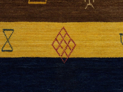 Persian Gabbeh rug border detail