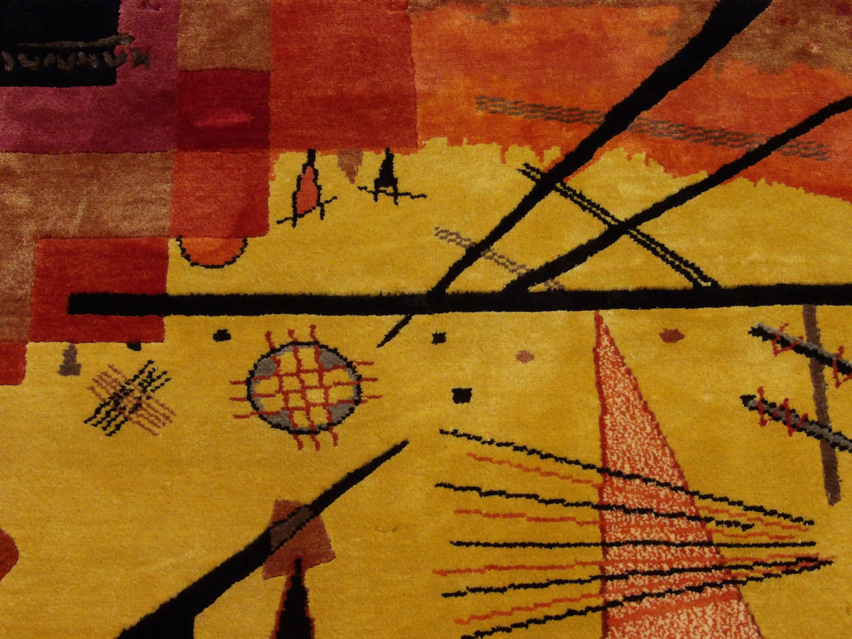 Full view of Colorful Picasso Art Hanging rug