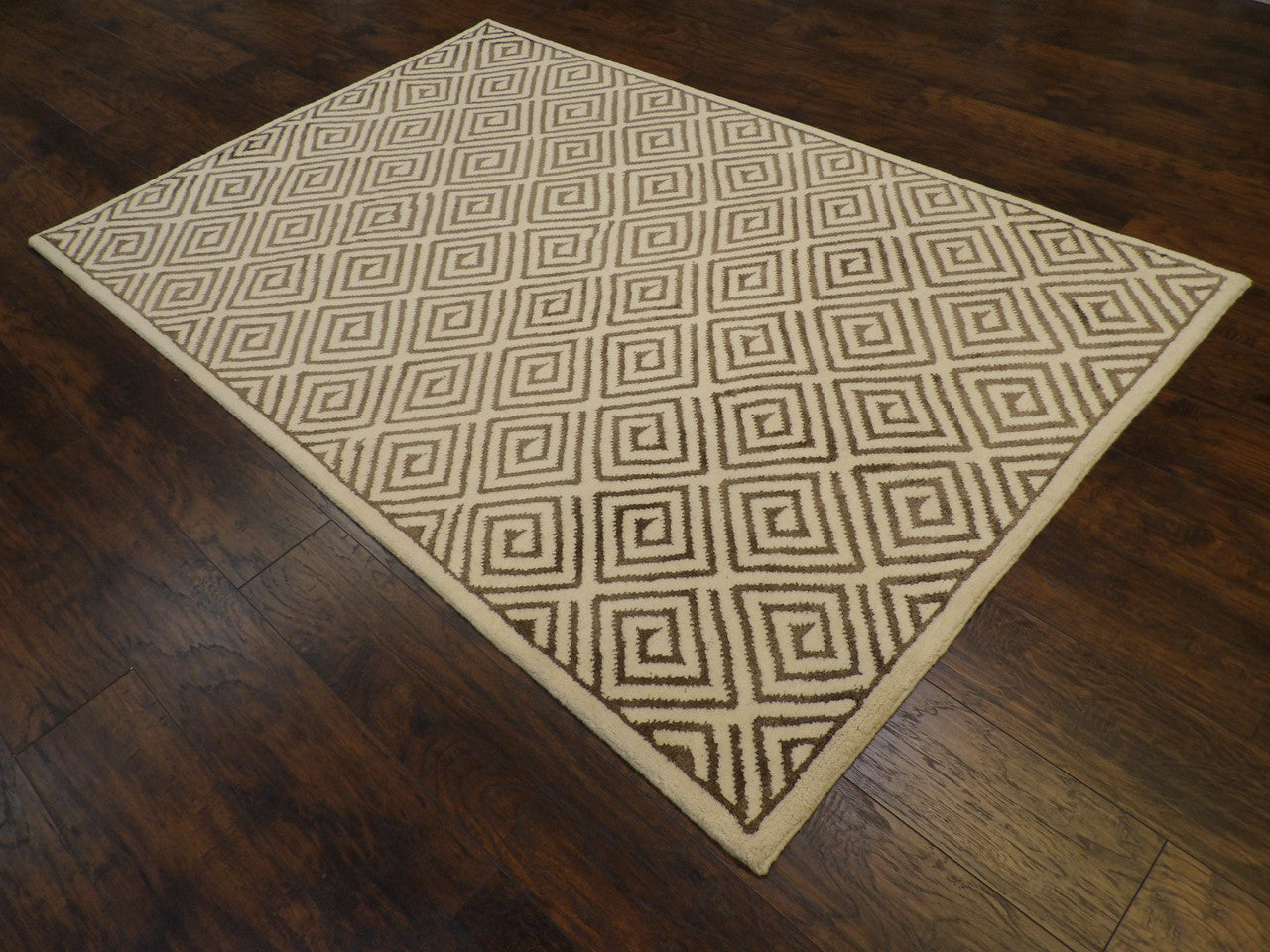 Full view of Moroccan diamond rug