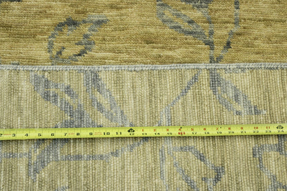 Close-up of wool pile, Blue & Gold rug