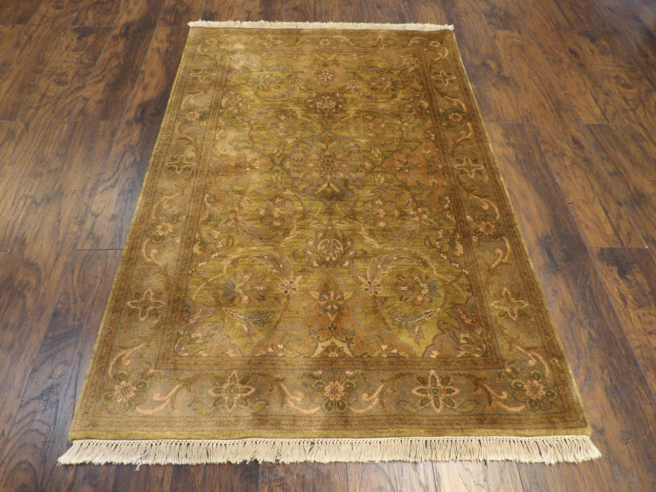 Close-up of wool pile, Gold rug