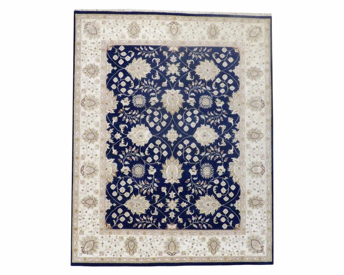 Chobie Traditional hand-knotted wool rug in Blue, 8'0" x 10'1", SKU w997