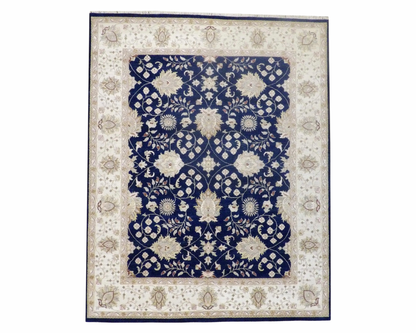 Chobie Traditional hand-knotted wool rug in Blue, 8'0" x 10'1", SKU w997