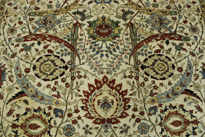 Beige Traditional Fine Sherapi rug in room setting