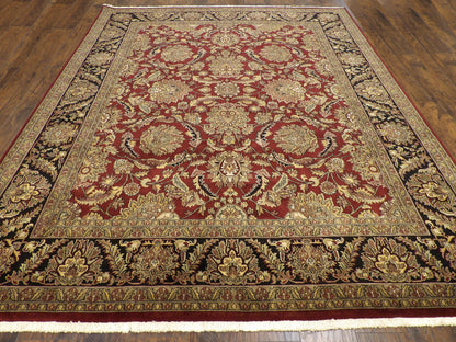 Close-up of wool pile, Black & Red rug