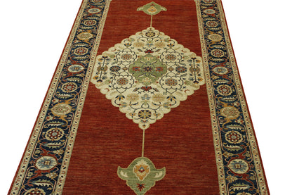 Close-up of wool pile, Blue & Red rug
