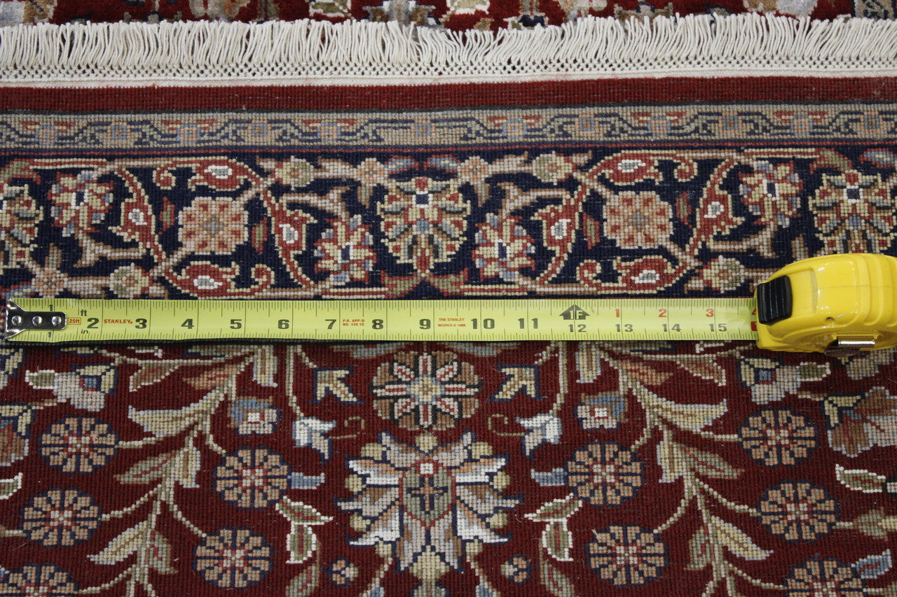 Back of Traditional Fine Heraki hand-knotted rug