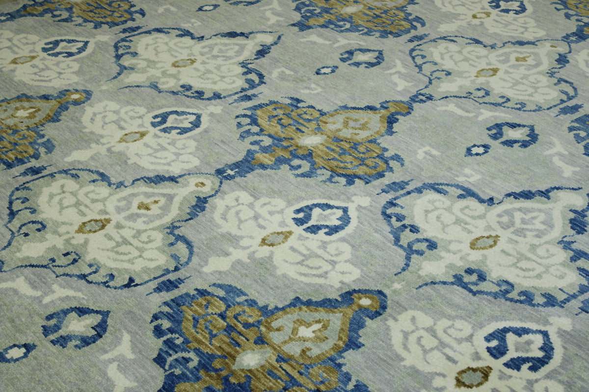 Full view of Modern Ikat rug