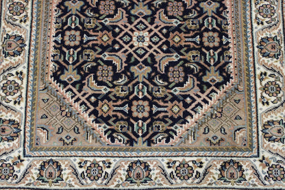 Back of Traditional Fine Mir hand-knotted rug