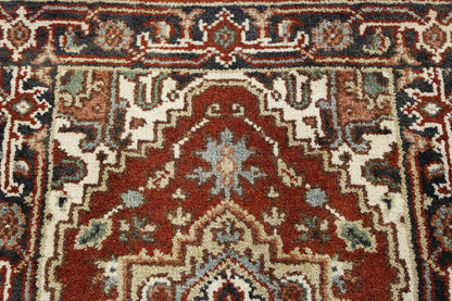 Full view of Tribal Indo Heriz rug