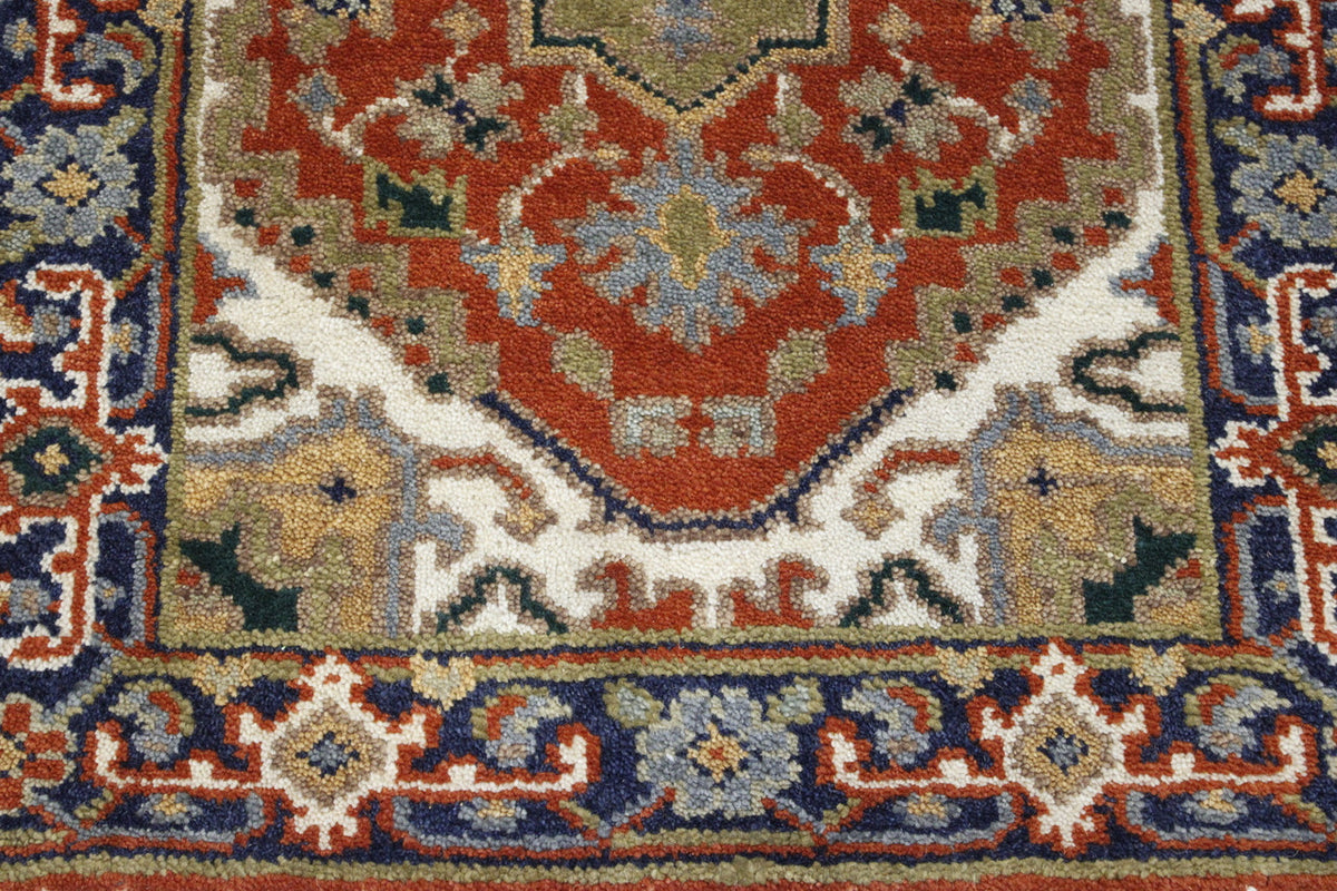 Close-up of wool pile, Rust rug
