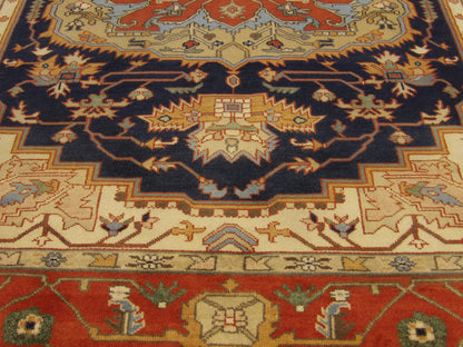 Persian Tribal Serapi rug border detail