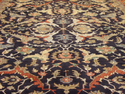 Back of Ziegler hand-knotted rug