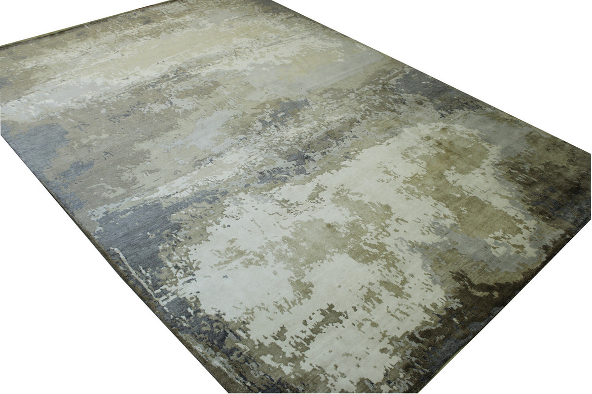 Modern Abstract Broken Design rug border detail